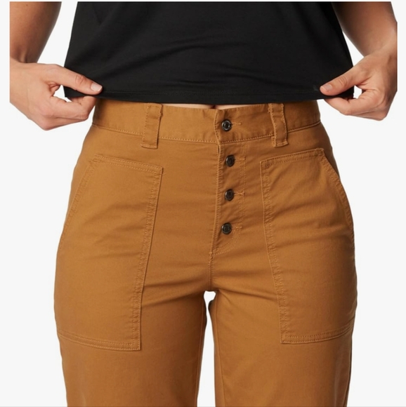 COLUMBIA -“Holly Hideaway” Cotton Pants/Camel Brown/Straight Leg size 6 - Picture 4 of 12